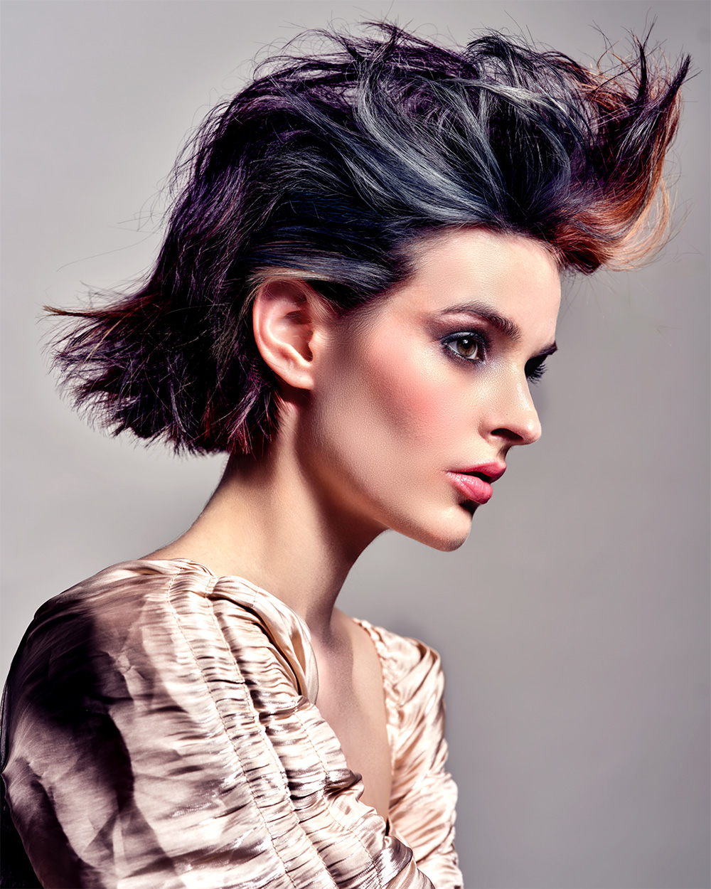 Purple and Red Bob with Quiff - Claire Morley & Stephen Chapman - BHA North Eastern Hairdresser of the Year 2026 Finalist Collection